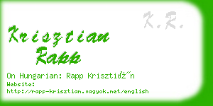 krisztian rapp business card